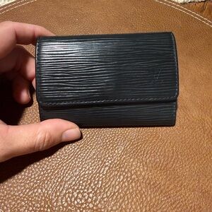 Louis Vuitton Black and Textured key Wallet